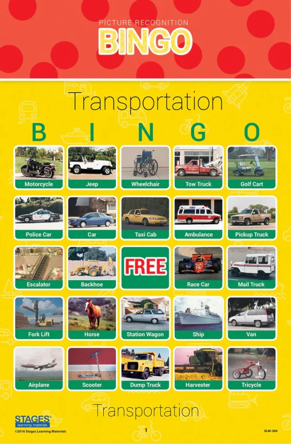 Transport Bingo