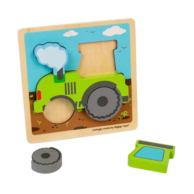 Houten Puzzel Tractor - Afbeelding 2