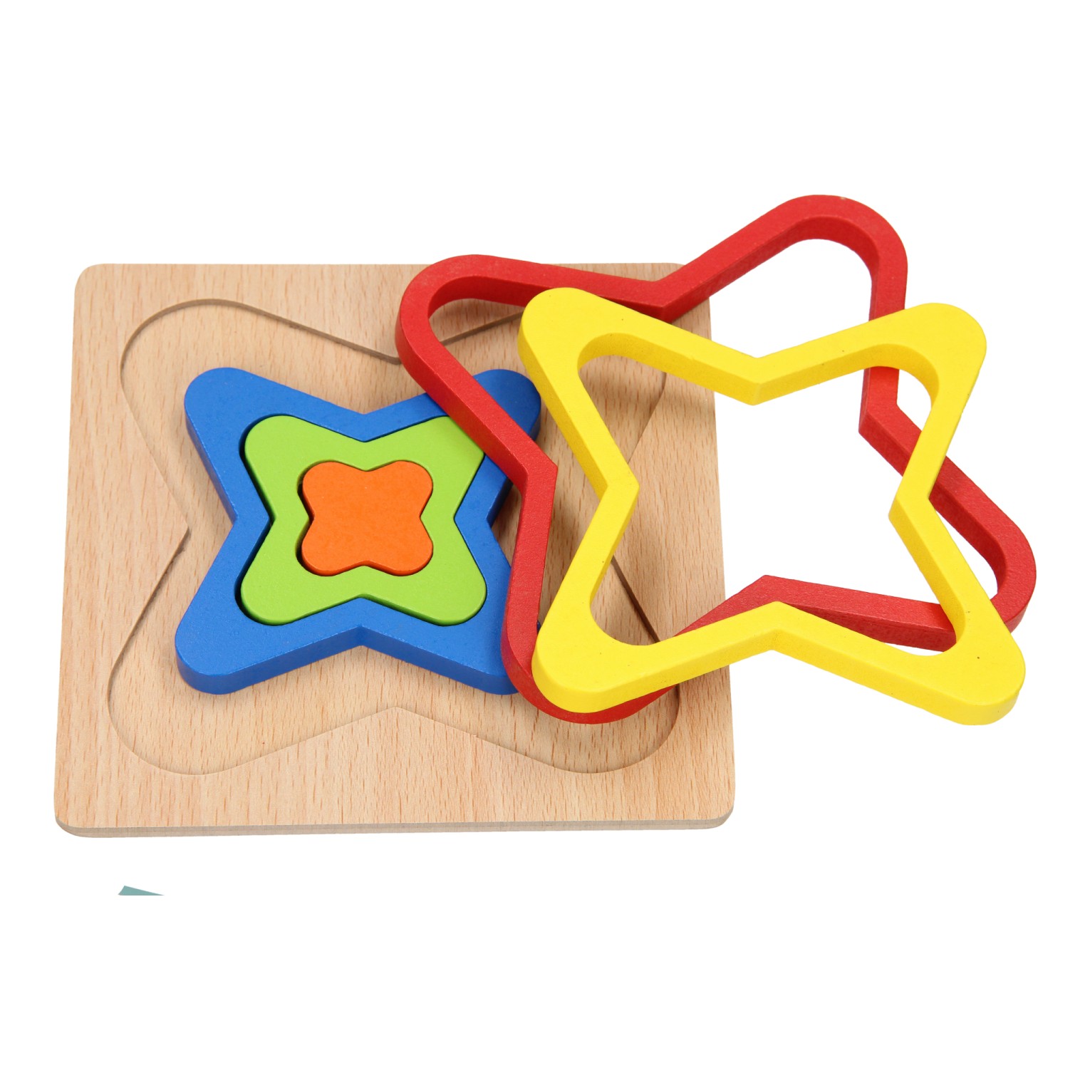 Houten Vormenpuzzel Vlindervorm - Afbeelding 3