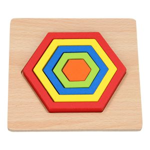 Houten Vormenpuzzel Zeshoek