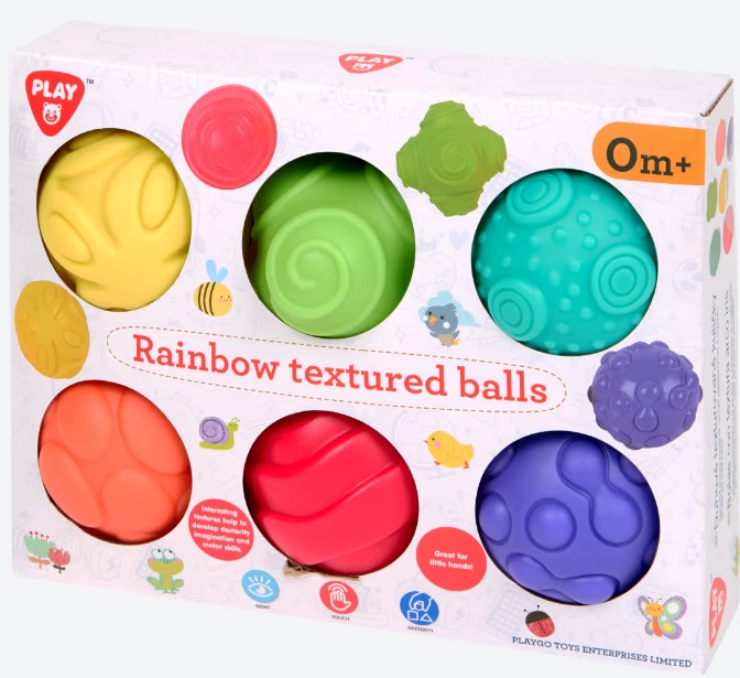 Sensorische Regenboog Ballen (6 stuks) - Afbeelding 2