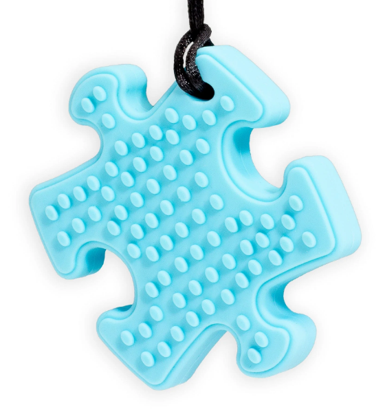 Bijtketting Puzzelstuk Blauw