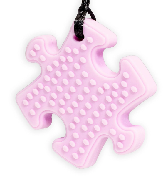 Bijtketting Puzzelstuk Roze